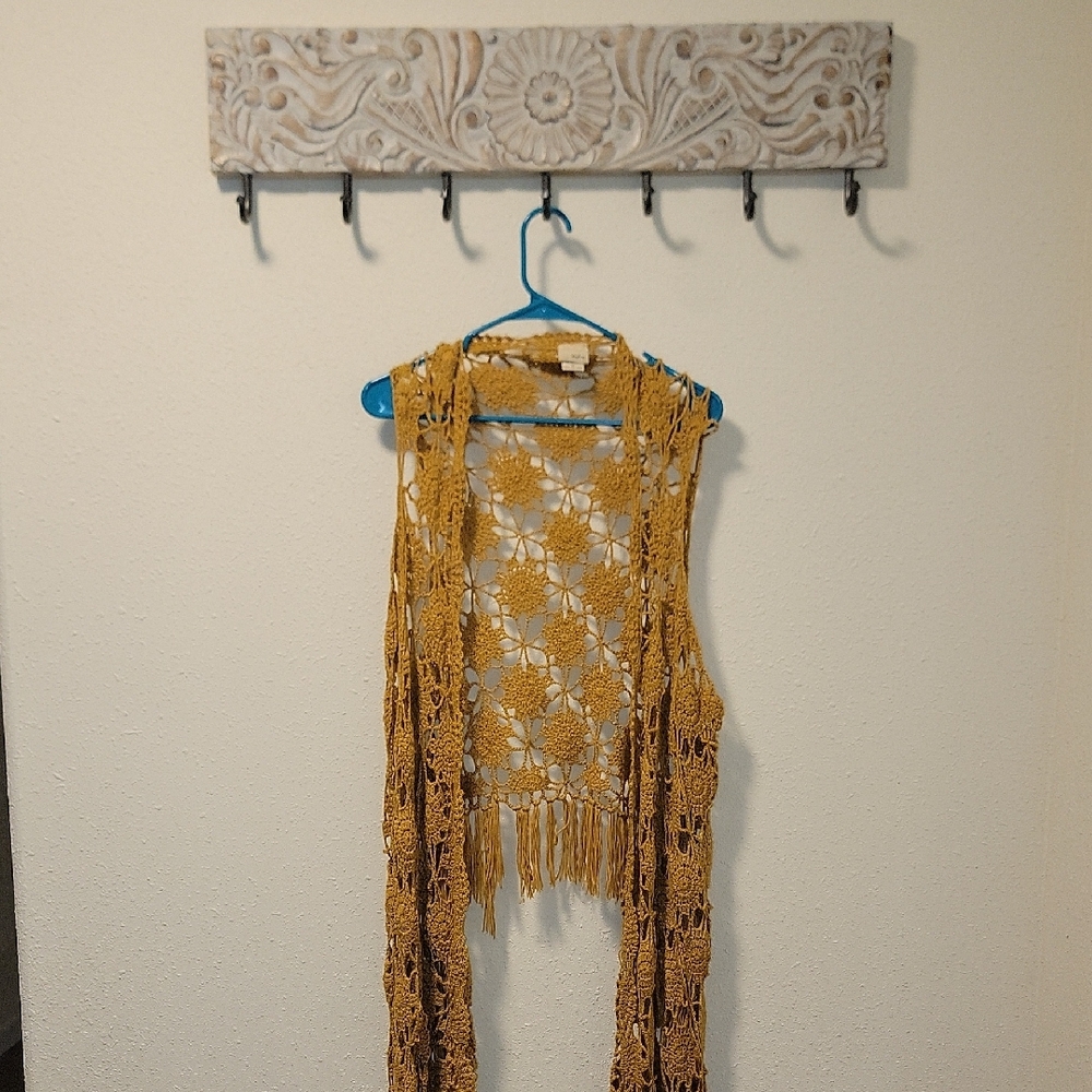 Y2k Daytrip Yellow Vest Stylish Layering Piece Sz M